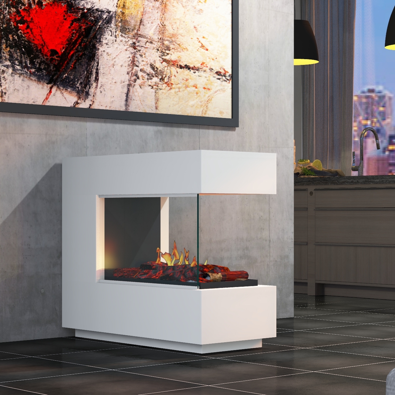 Davinci Fireplace Elegant Raumteiler Günstig Kaufen Bei Dich Schlau