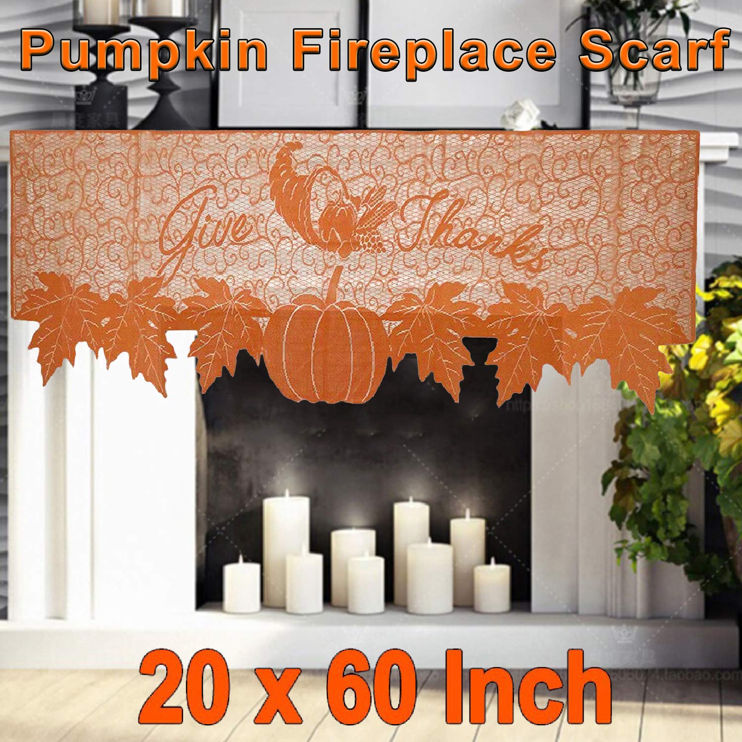 Decorate Non Working Fireplace Best Of Thanksgiving Fireplace Decor Fall Decor Fireplace Scarf Lace Fall Runner Mantle Scarves Cover for Thanksgiving Table Window Decoration Autumn Harvest