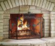 Decorative Fireplace Cover Awesome the Halloween Fireplace Screen Hammacher Schlemmer