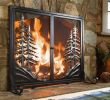 Decorative Fireplace Cover Unique Alpine Fireplace Screen with Doors Brings the Peace and