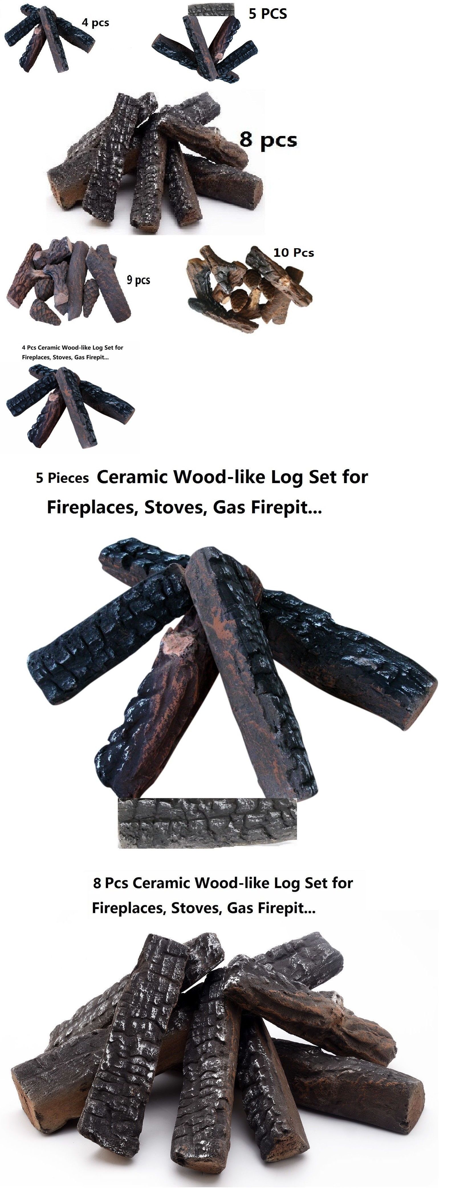Decorative Logs Stone and Glass 4 5 8 9 10 Pcs 2b910dc6dcaa5a784d87a7f