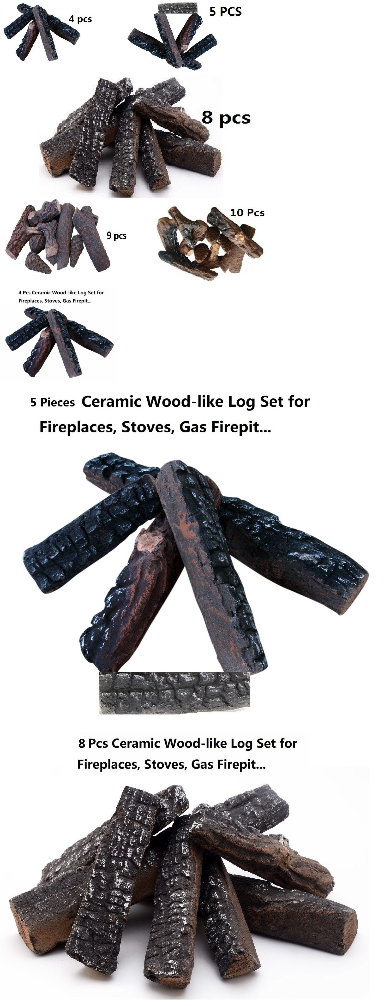 Decorative Fireplace Logs Lovely Decorative Logs Stone and Glass 4 5 8 9 10 Pcs