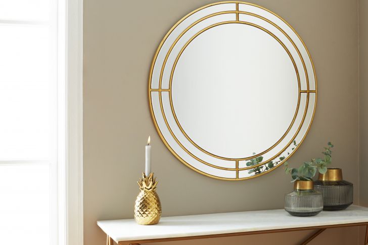 Decorative Mirrors for Above Fireplace Elegant Gladys Gold Mirror 80cm 31 Products In 2019