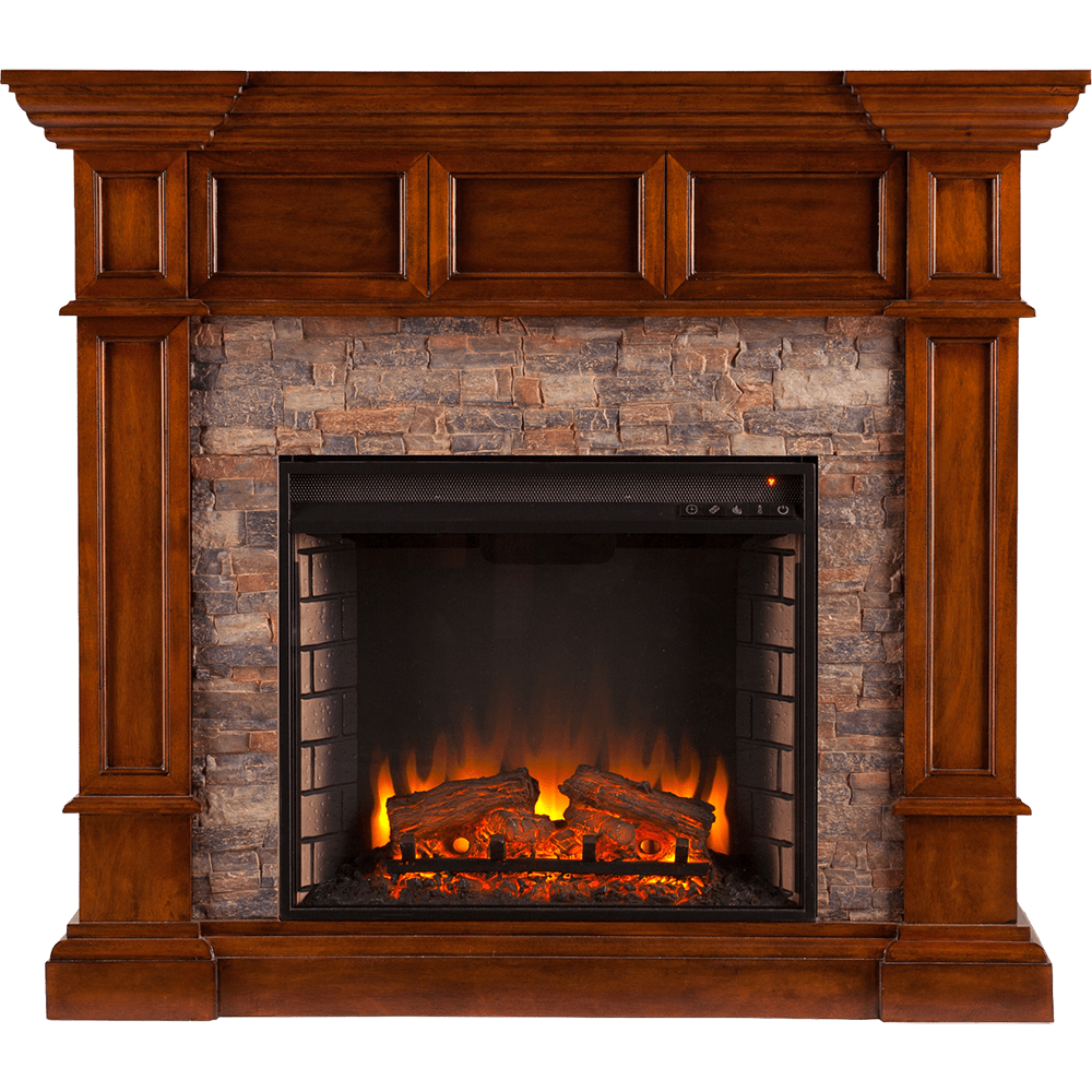 sei fe9637 merrimack simulated stone convertible electric fireplace front