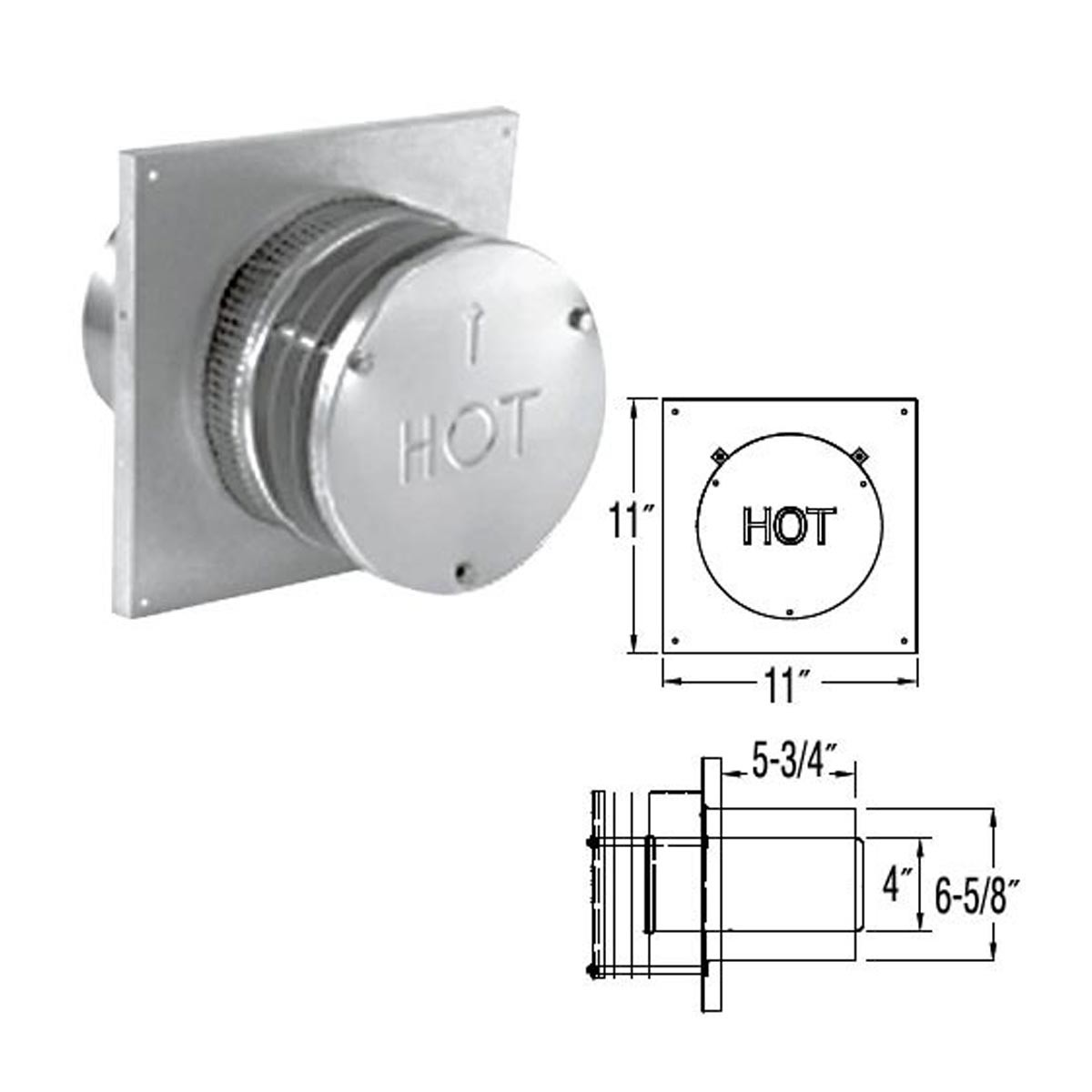 Direct Vent Gas Fireplace Venting Unique 4 X 6 5 8 Directvent Pro Round Horizontal Termination Cap 46dva Hrcs