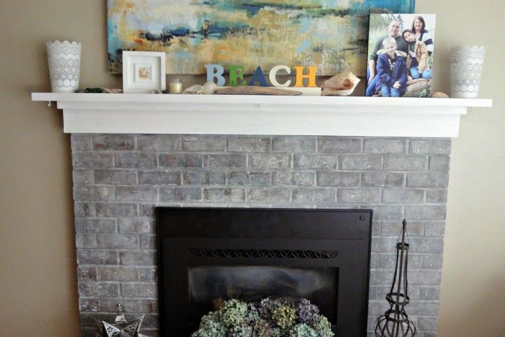 Diy Concrete Fireplace Elegant Puddles &amp; Tea White Wash Brick Fireplace Makeover