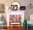 Diy Fake Fireplace Inspirational Natalie S Diy Faux Stacked Wood Fireplace Mantle Using