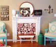 Diy Fake Fireplace Inspirational Natalie S Diy Faux Stacked Wood Fireplace Mantle Using