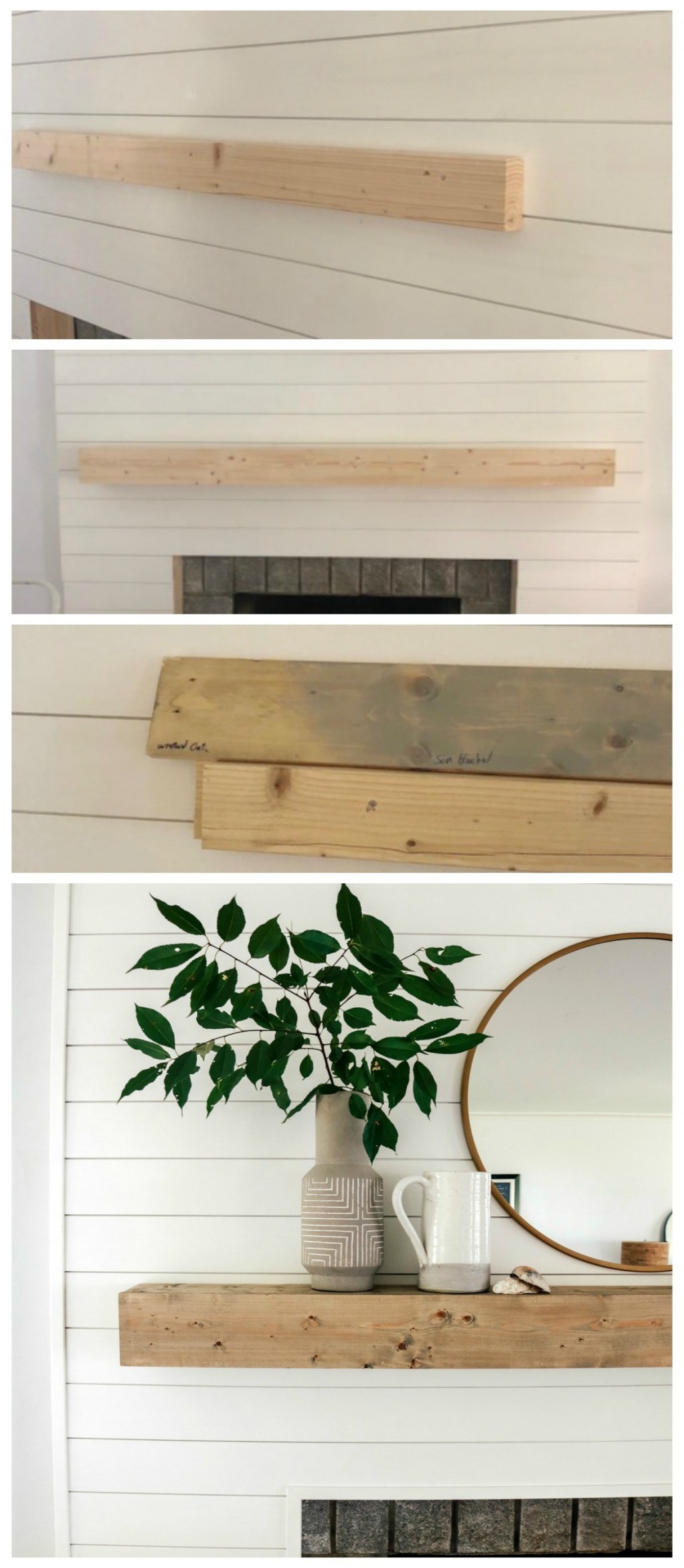 diy fireplace mantel shelf shiplap fireplace and diy mantle ditched the old of diy fireplace mantel shelf