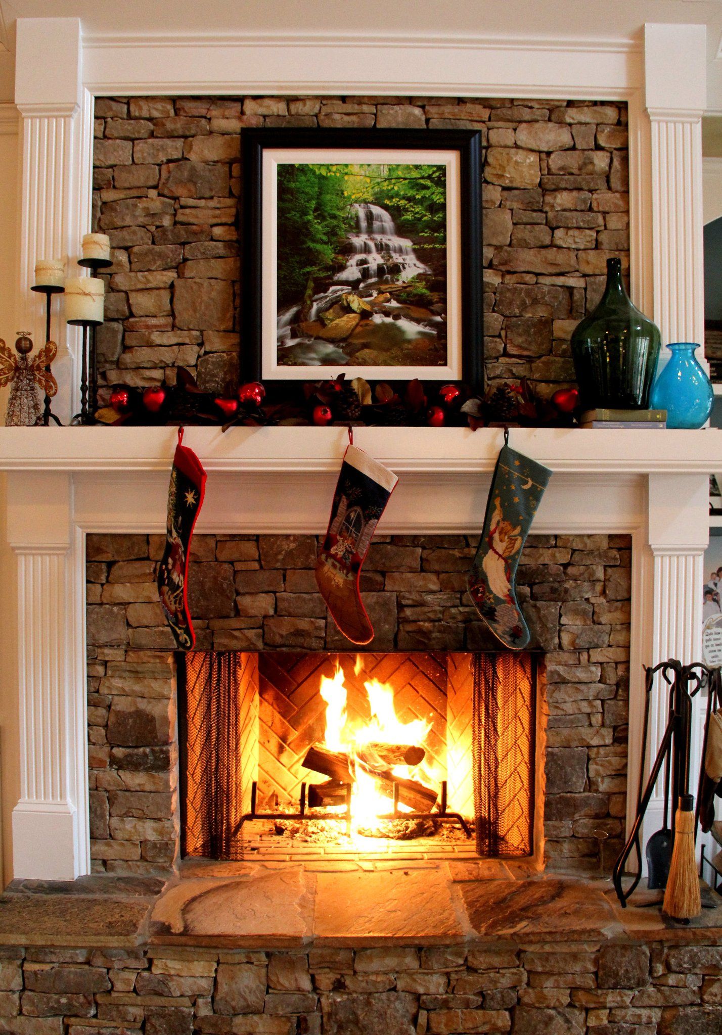 Diy Stacked Stone Fireplace Lovely Pin On Decorating Ideas