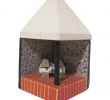 Dollhouse Fireplace Unique Lundby 3 4" Corner Fireplace with Bricks Dollhouse