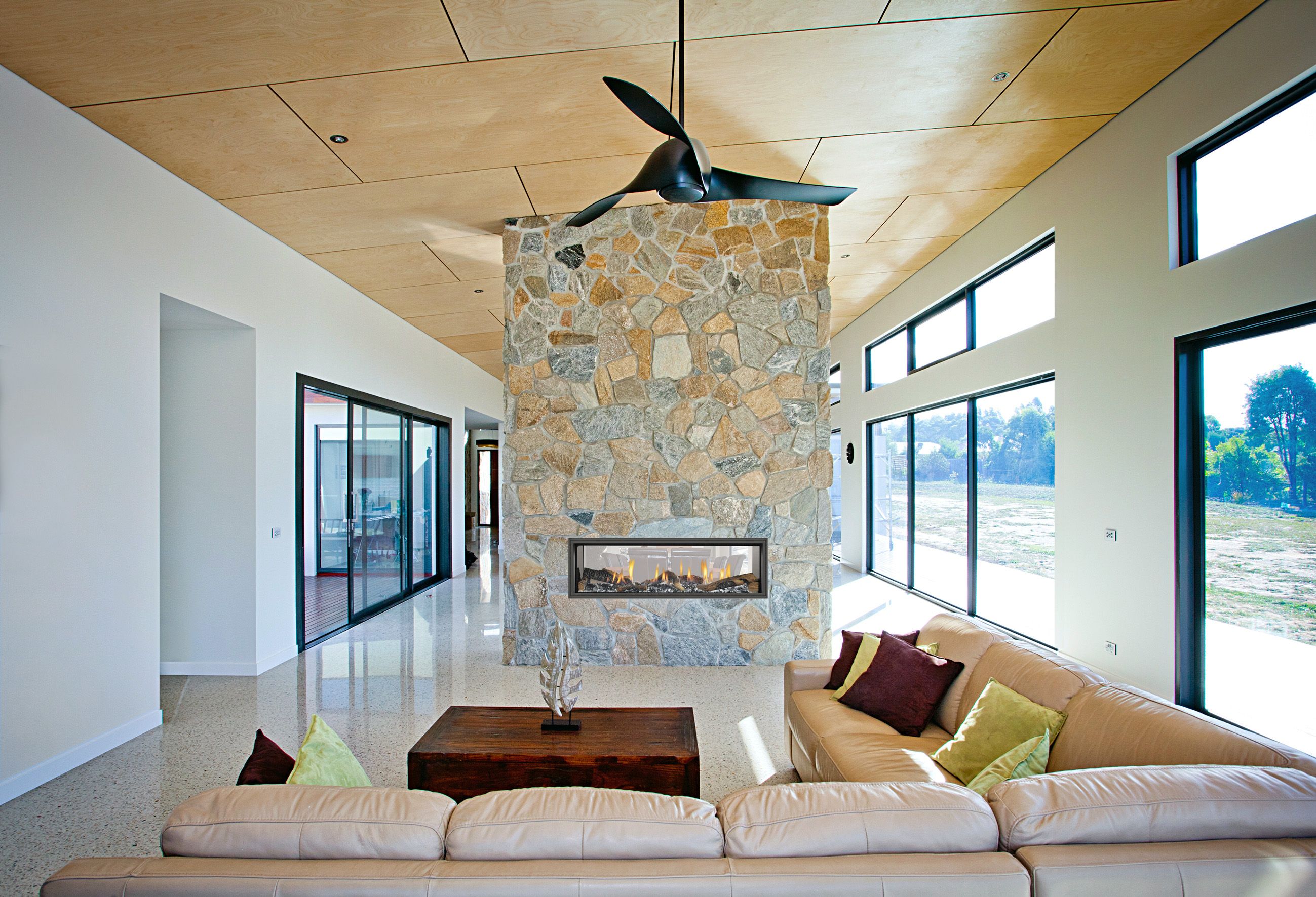 Our Mezzo 1300 Double Sided Gas Fireplace looking stunning 1d850d5790b3dbd6ebe a95c1eda