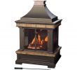 Double Sided Wood Burning Fireplace Unique Sunjoy Amherst 35 In Wood Burning Outdoor Fireplace