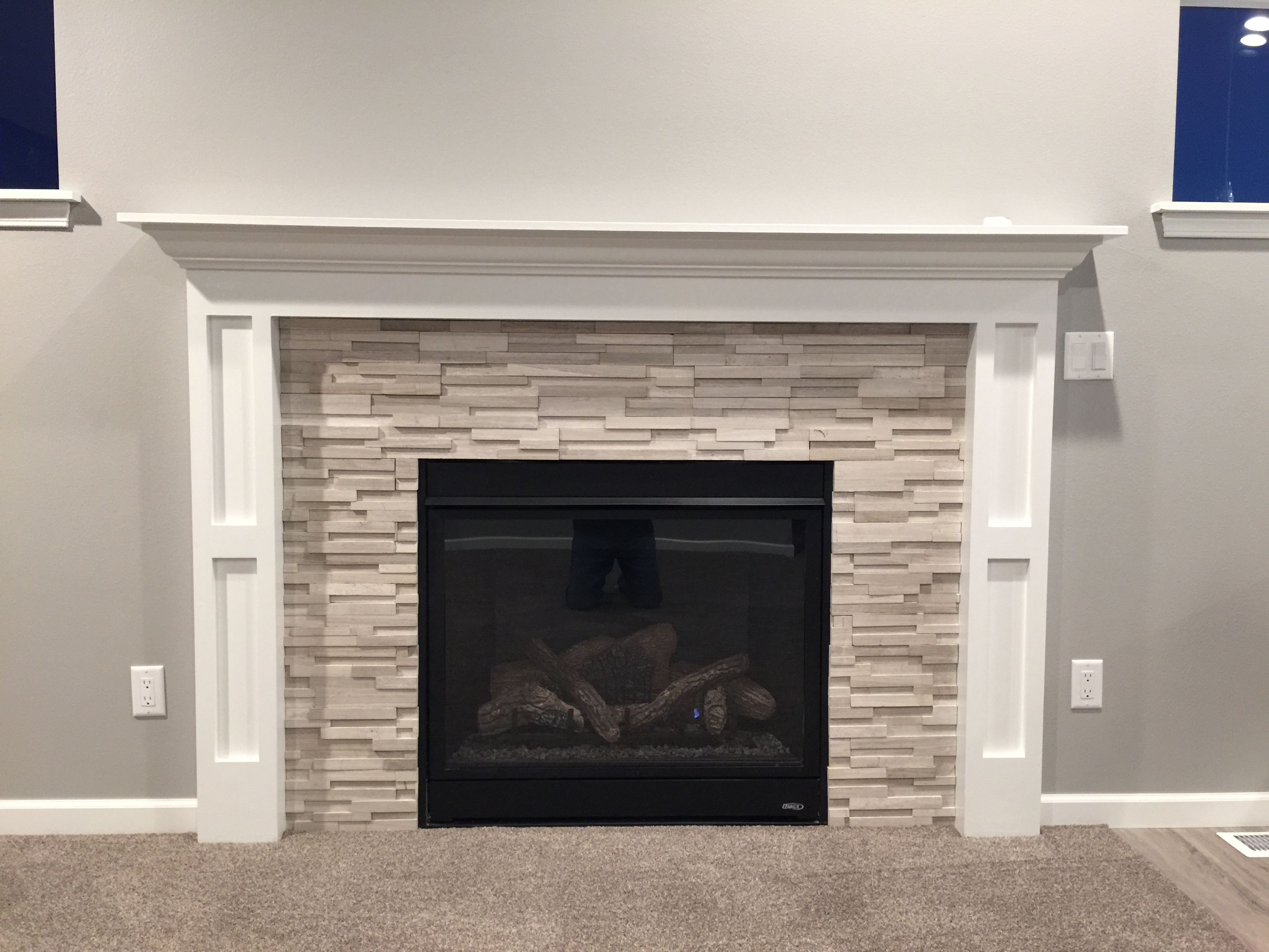 Dry Stack Fireplace Awesome Fireplace In A Modern Sleek Dry Stacked Natural Stone