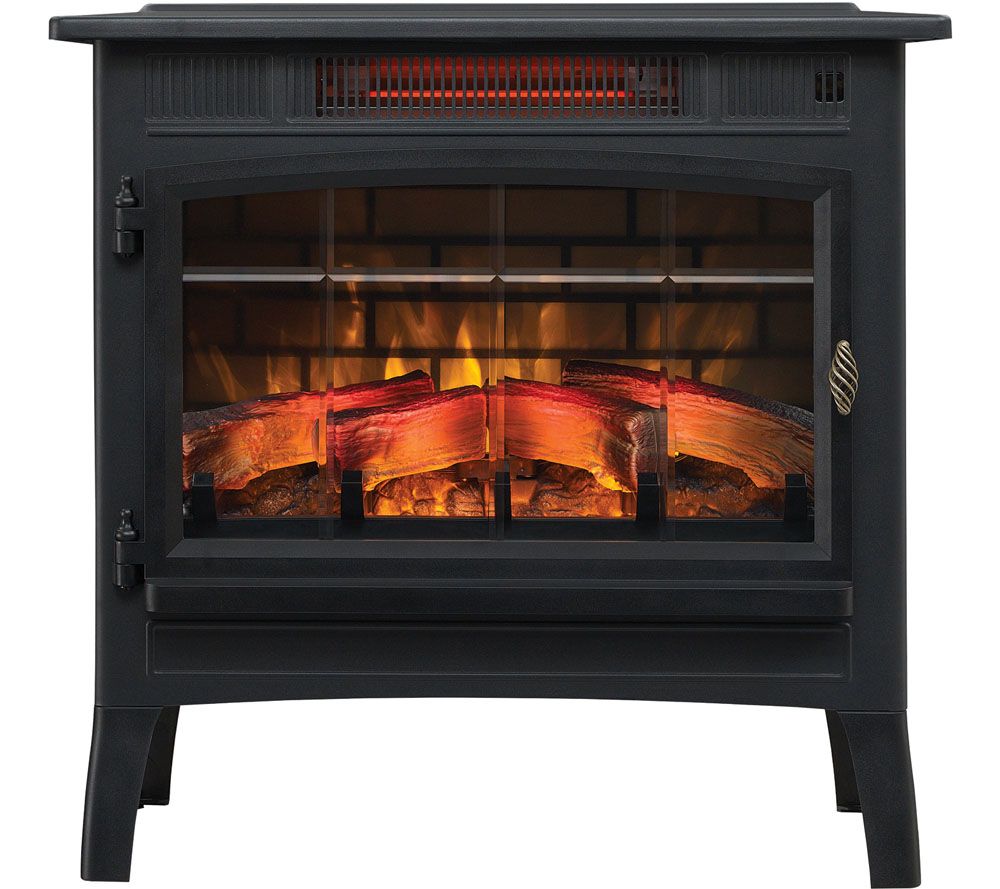 Duraflame Infrared Quartz Stove Heater with 3D Flame Effect & Remote — QVC v 002