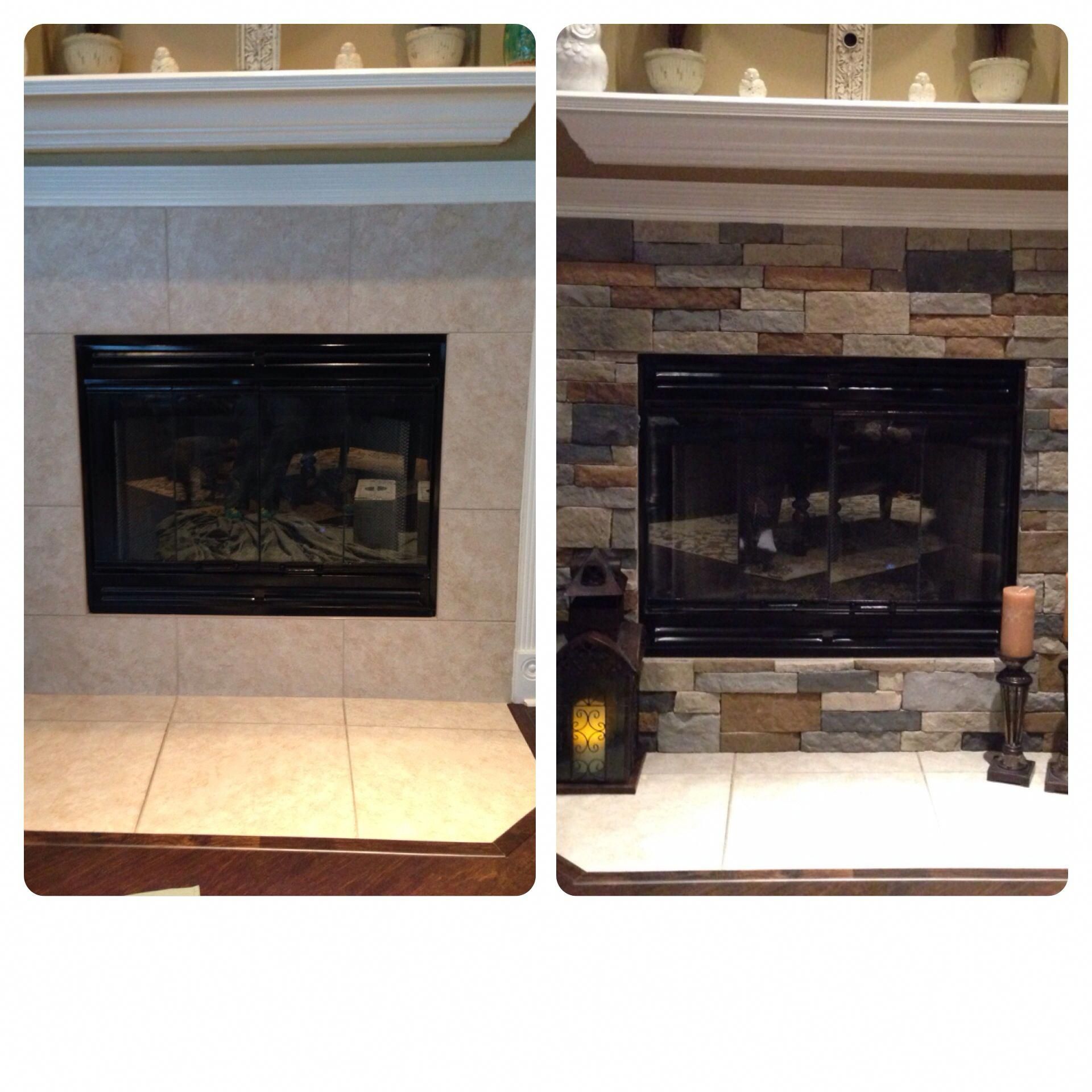 Airstone remodel on my fireplace pletely easy DIY 04bbf239e fe766c648d841e4f