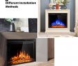 Electric Corner Fireplace Heater Inspirational Goflame 36 750w 1500w Fireplace Heater Electric Embedded Insert Timer Flame Remote