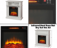 Electric Corner Fireplace Heater Luxury White Infrared Electric Fireplace Heater Mantel Tv Stand Media Cent Led Flame