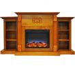 Electric Fireplace Bookcase Unique Cambridge Sanoma 72 In Electric Fireplace In Teak with
