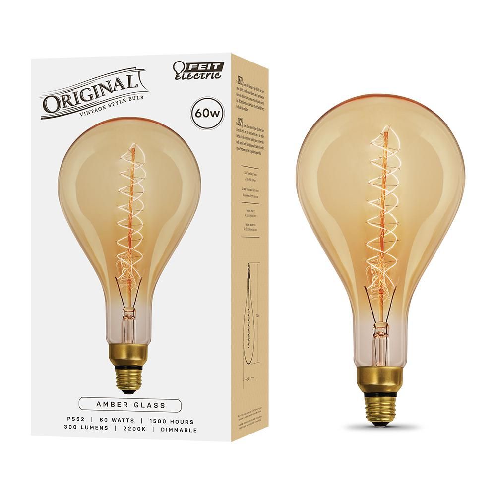 Feit Electric 60W Soft White PS52 Dimmable Incandescent daaf0dd844ed10d06dff1aec89d0c0b0