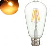 Electric Fireplace Bulb Inspirational Kingso Ac85 265v Non Dimmable Warm White 480lm E27 St64 6w Led Cob Light Bulb for Indoor Home