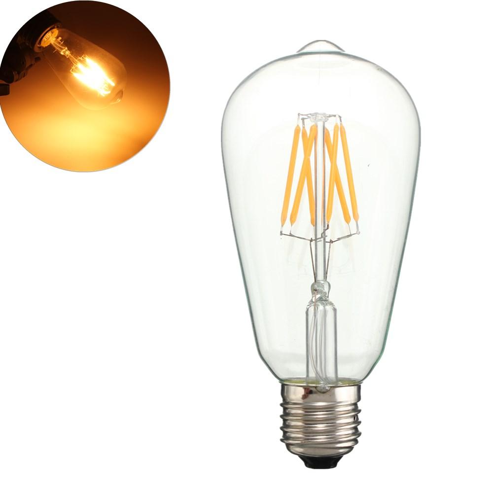 Kingso AC85 265V Non dimmable Warm White 480LM E27 ST64 6W LED COB Light Bulb for Indoor Home 0f 93fb 4cc3 b615 be35edabd3d0