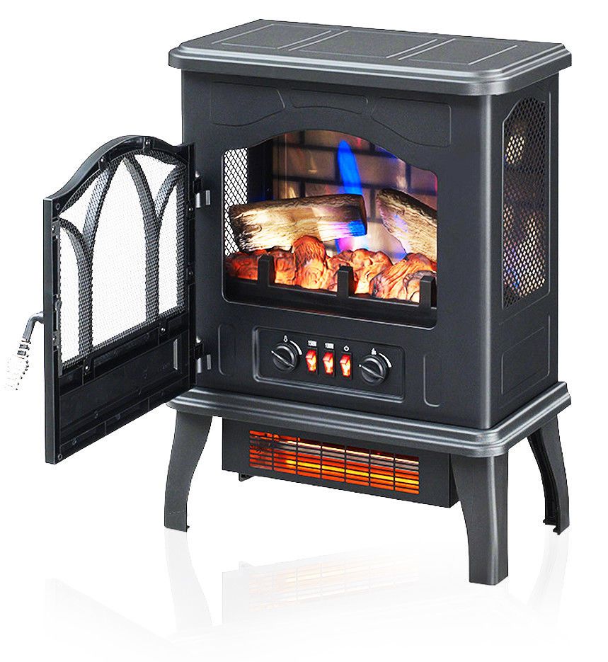 Electric Fireplace Efficiency Awesome Chimneyfree Electric thermostat Fireplace Space Heater
