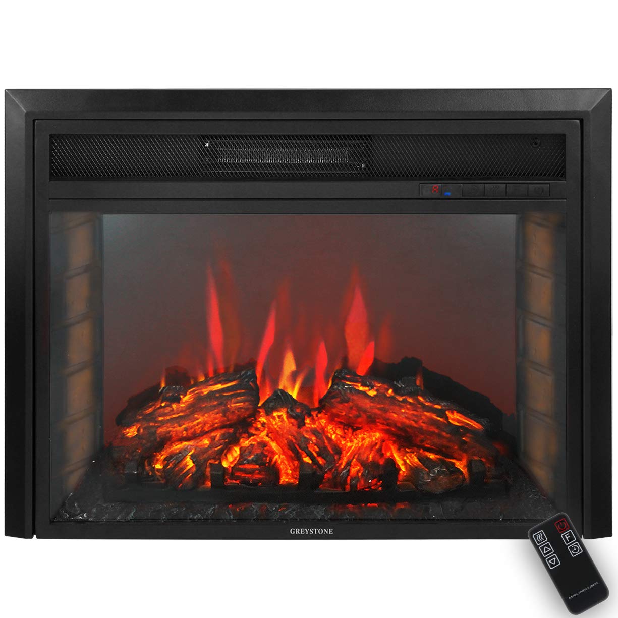 Electric Fireplace Logs with Heat and sound Luxury 28" 1500w Free Standing Insert Led Log Electric Fireplace