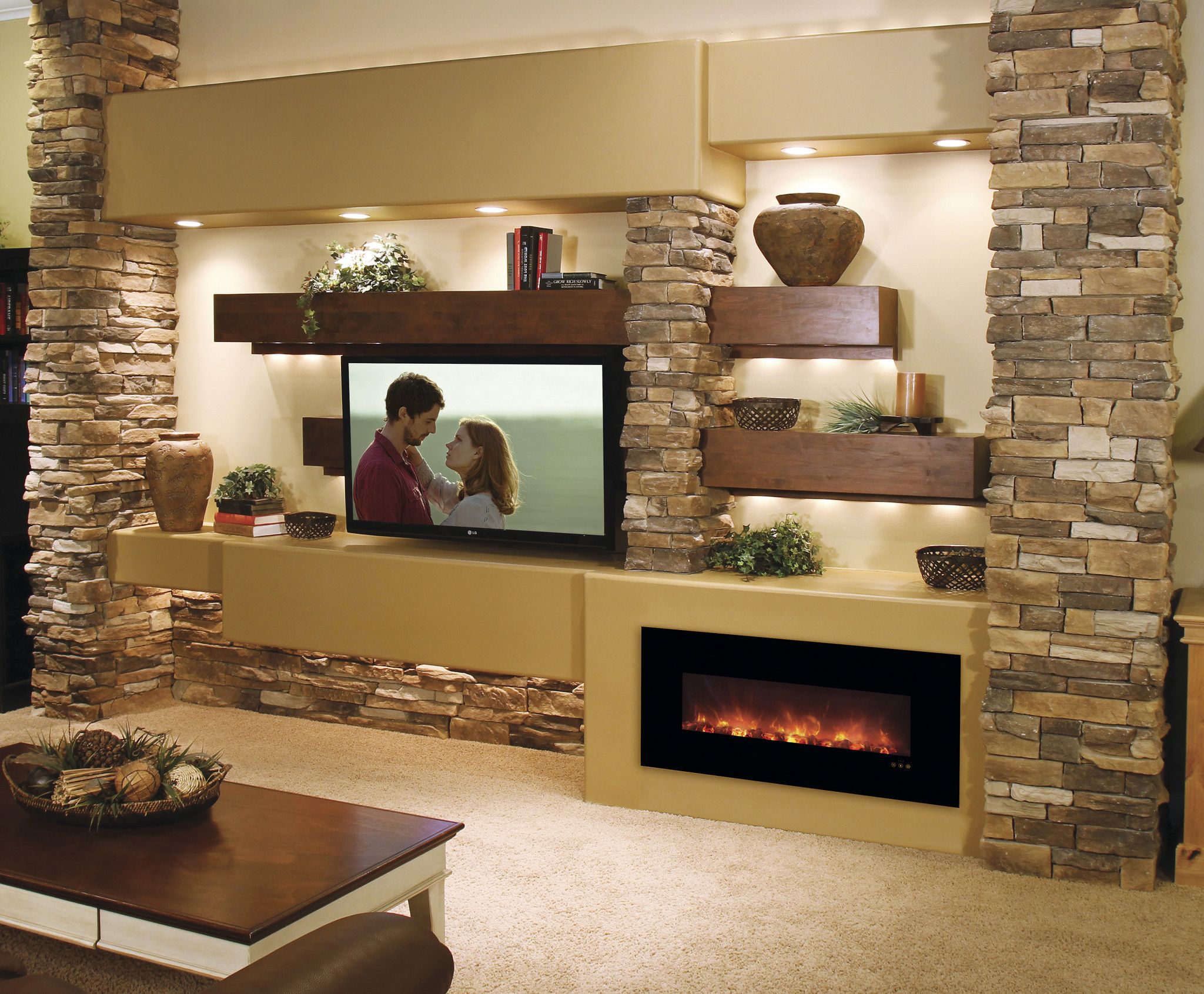 Electric Fireplace Modern Wall Mount Unique Modern Flames 43" Built In Wall Mounted No Heat Electric