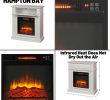 Electric Fireplace No Heat Luxury White Infrared Electric Fireplace Heater Mantel Tv Stand Media Cent Led Flame