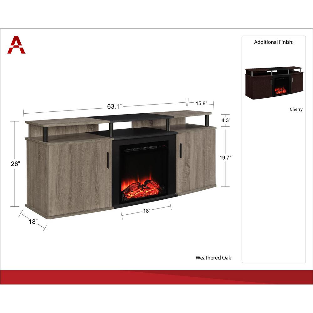 Electric Fireplace Reviews Consumer Reports Awesome Ameriwood Windsor 70 In Weathered Oak Tv Console with