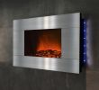 Electric Fireplace Reviews Elegant 36" Wall Mount Stainless Steel Electric Fireplace