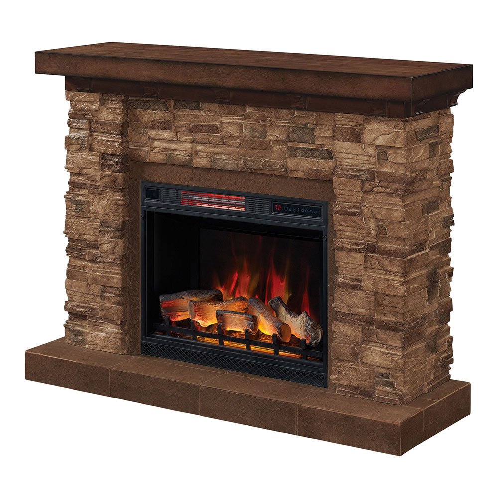 ClassicFlame Grand Canyon Stone Electric Fireplace Mantel 71cxJtgdLOL SL1000