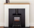 Electric Fireplace Surround Ideas Elegant Electric Fire Stove Oak Mantle White Black Fireplace Suite