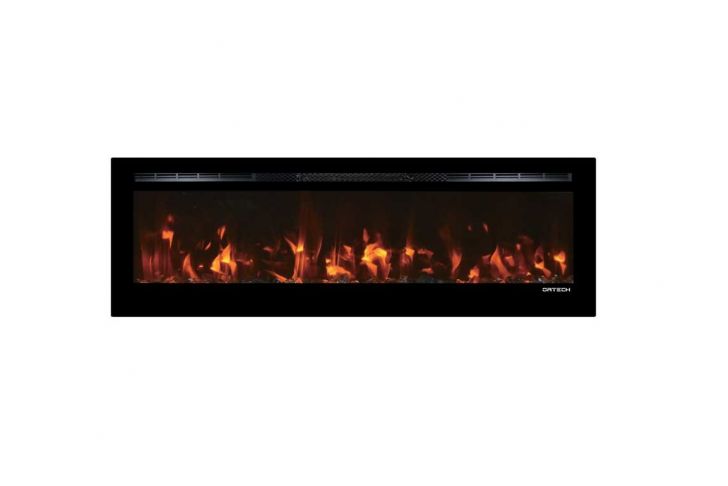 Electric Fireplace with Glass Rocks Beautiful ortech Flush Mount Electric Fireplace Od B50led with Remote Control Illuminated with Led