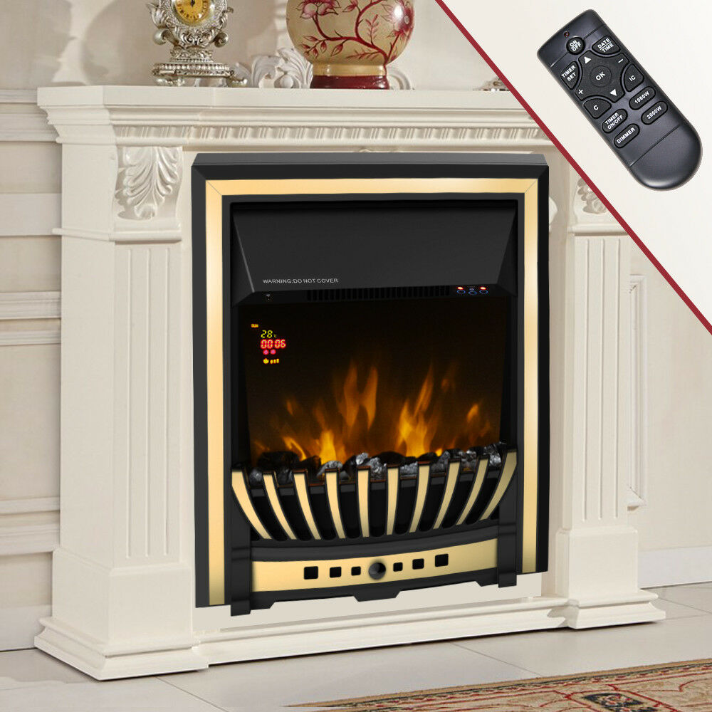 Electric Fireplace with thermostat Control Elegant Remote Control Electric Fire Fireplace 2kw Led Fire Place