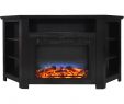 Electric Fireplace with Wood Mantel Elegant Tyler Park 56 In Electric Corner Fireplace In Black Coffee with Led Multi Color Display