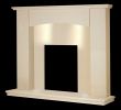 Electric Fireplace with Wood Mantel Fresh Details About Cream Stone Marble Modern Curved Surround Electric Fire Fireplace Suite Lights