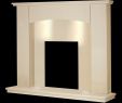 Electric Fireplace with Wood Mantel Fresh Details About Cream Stone Marble Modern Curved Surround Electric Fire Fireplace Suite Lights