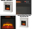 Electric Fireplace with Wood Mantel Inspirational White Infrared Electric Fireplace Heater Mantel Tv Stand Media Cent Led Flame