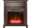 Electric Heater Fireplace Insert Elegant Amazon Akdy 27" Brown Wood Finish Insert Freestanding