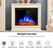 Electric Heater Fireplace Insert Lovely Goflame 36 750w 1500w Fireplace Heater Electric Embedded Insert Timer Flame Remote