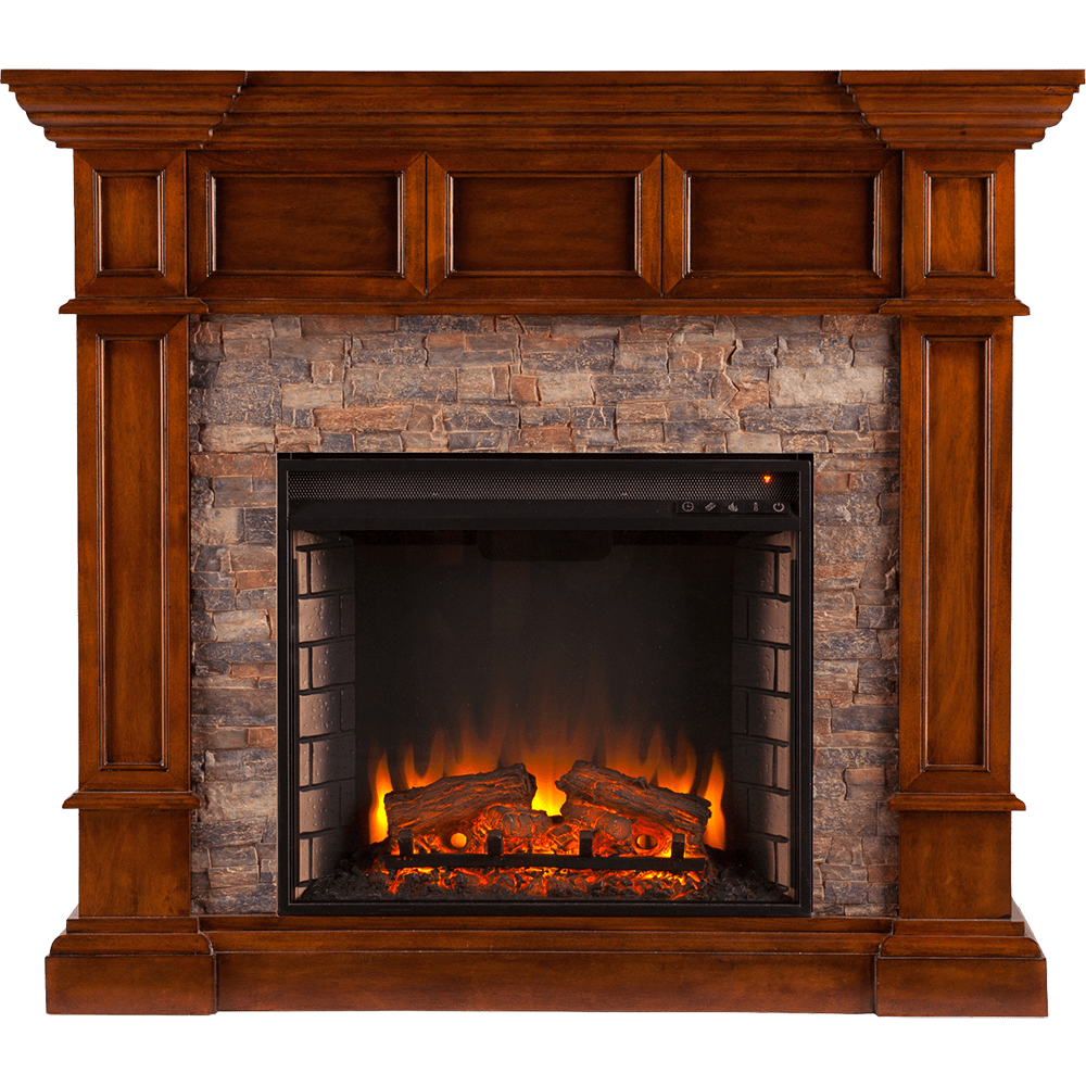 Electric Stone Fireplace with Mantle Lovely southern Enterprises Merrimack Simulated Stone Convertible Electric Fireplace