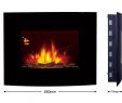 Electric Wall Fireplace Heater Beautiful Details About Wall Mounted Electric Fireplace Glass Heater Fire Remote Control Led Backlit New