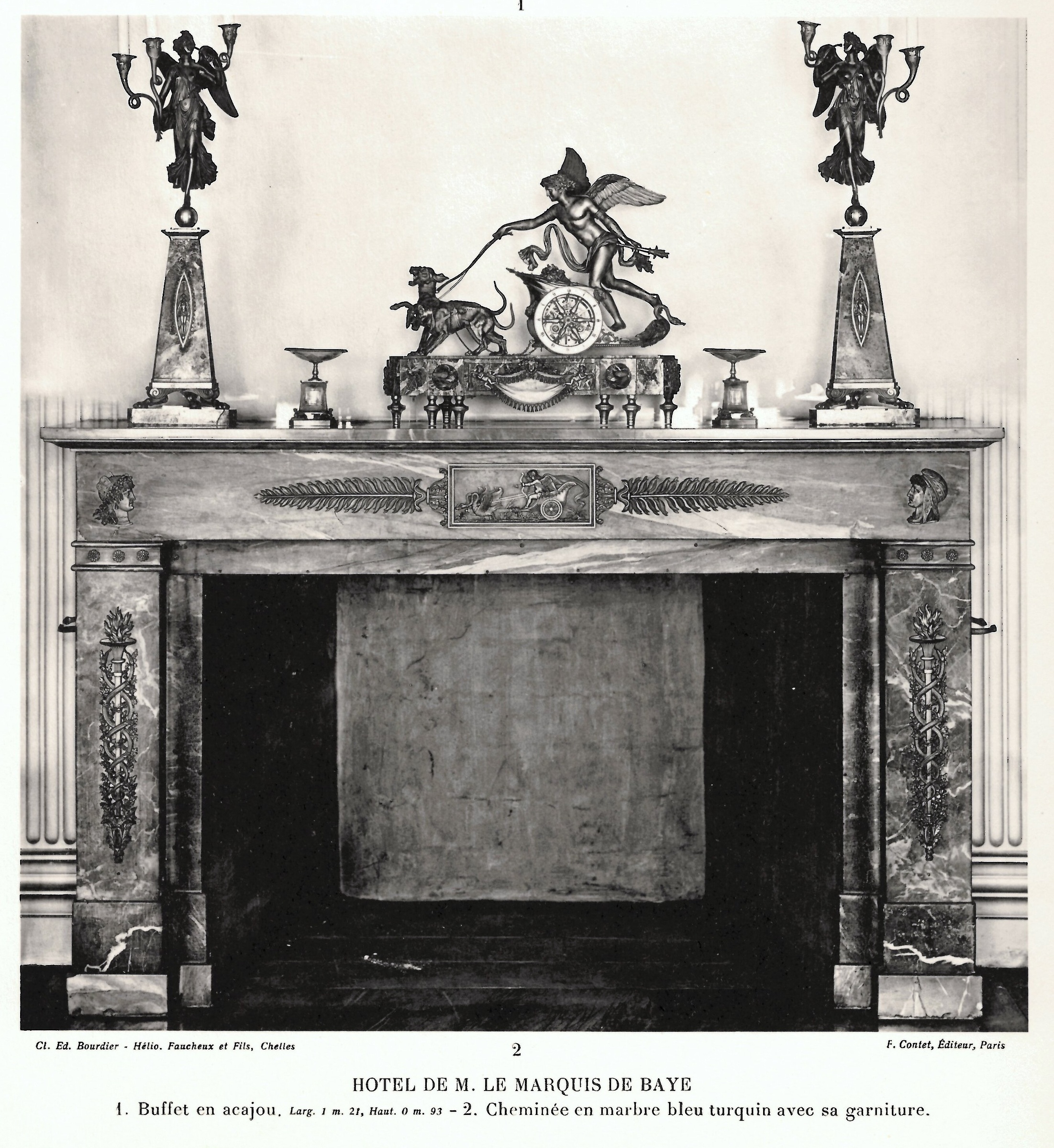 Pierre Philippe Thomire attributed to A pair of Empire trompet candelabra