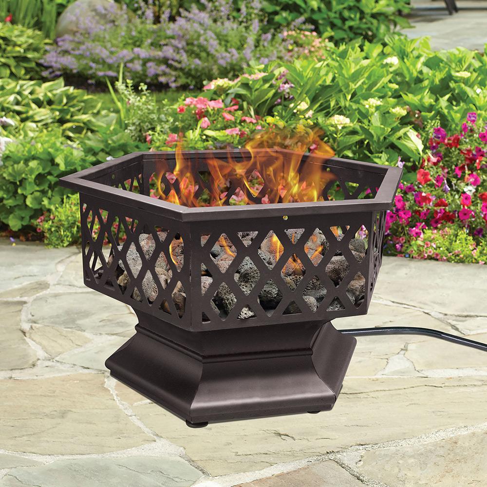 Endless Summer Outdoor Fireplace Awesome Endless Summer 24 In W Hexagon Outdoor Lp Gas Fire Pit with Lava Rock and Integrated Electronic Ignition