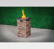 Exterior Gas Fireplace New Chisholm 27" Tall Square Lp Gas Fire Column Natural Stone