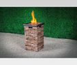 Exterior Gas Fireplace New Chisholm 27" Tall Square Lp Gas Fire Column Natural Stone