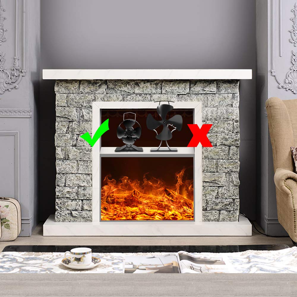 JKsmart Mini Stove Fan for Small Space on Log Wood Burner Stove Fireplace Eco Friendly Silent Small Fanï¼Blackï¼ 61gQ57iLMlL SL1000