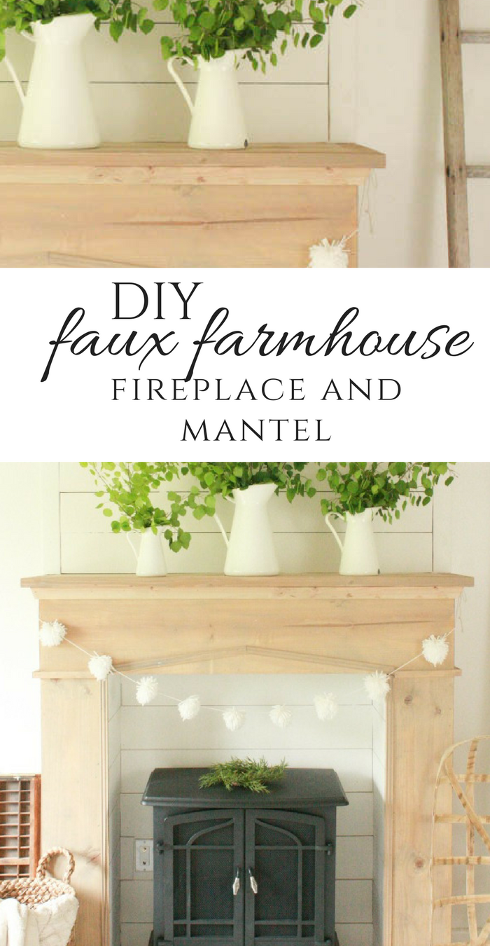 Fake Fireplace Insert Beautiful Diy Faux Farmhouse Style Fireplace and Mantel